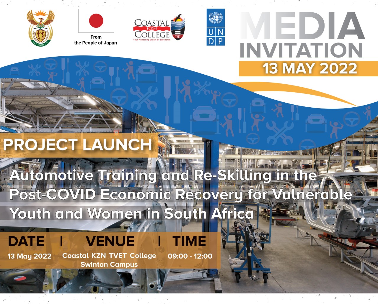 Minister Dr. Blade Nzimande to officially launch the “Automotive Training and Re-Skilling in the Post-COVID Economic Recovery for Vulnerable Youth and Women in South Africa” project at the Coastal KZN TVET College