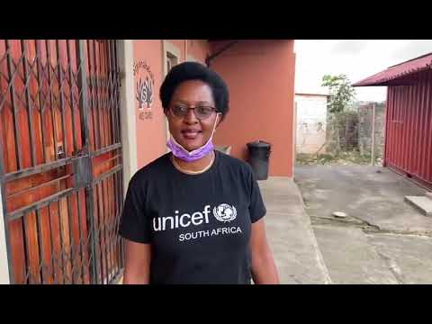 Ms. Muriel Mafico, UNICEF South Africa, Deputy Representative visited Intokozo-FM radio in Umlazi, KwaZulu-Natal following the unrest. 